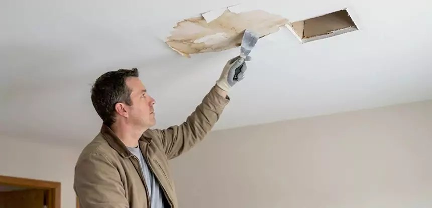 Ceiling Water Stain and Drywall Repair in Wheat Ridge